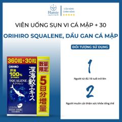 Viên Uống Sụn Vi + 30 Orihiro Squalene 390 Viên Nhật Bản
