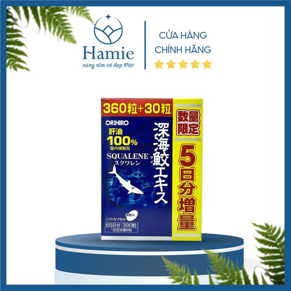 Viên Uống Sụn Vi + 30 Orihiro Squalene 390 Viên Nhật Bản