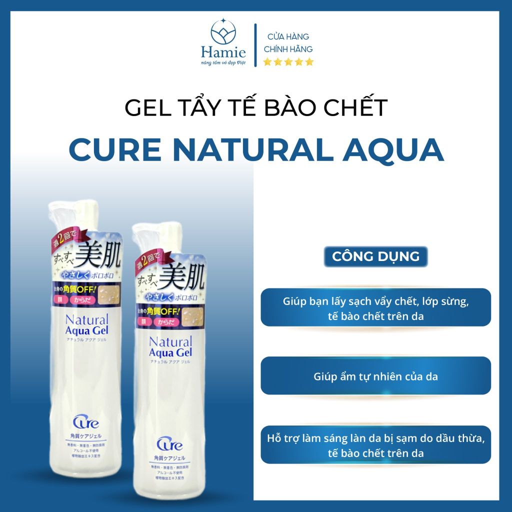 Tẩy Tế Bào Chết Cure 250gr Natural Aqua Nhật Bản