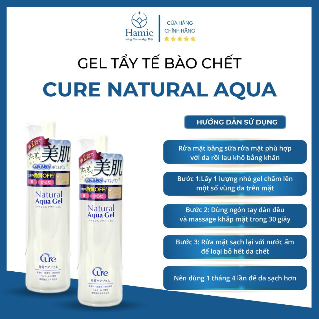Tẩy Tế Bào Chết Cure 250gr Natural Aqua Nhật Bản