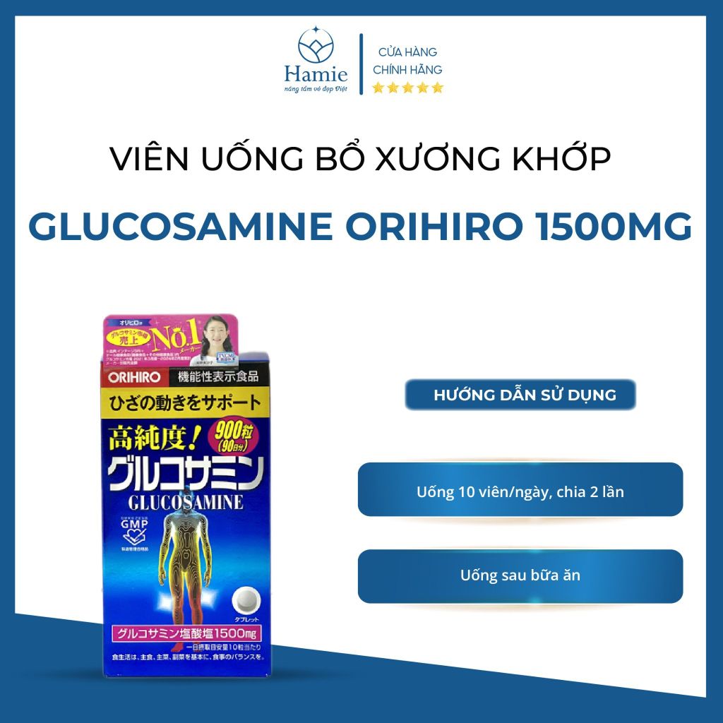 Glucosamine Orihiro 1500mg Nhật Bản Viên Uống Bổ Xương Khớp Glucosamine 900 viên