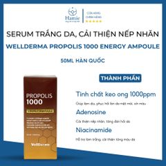 Serum Trắng Da, Giảm Nhăn Wellderma Propolis 1000 Energy Ampoule 50ml Hàn Quốc