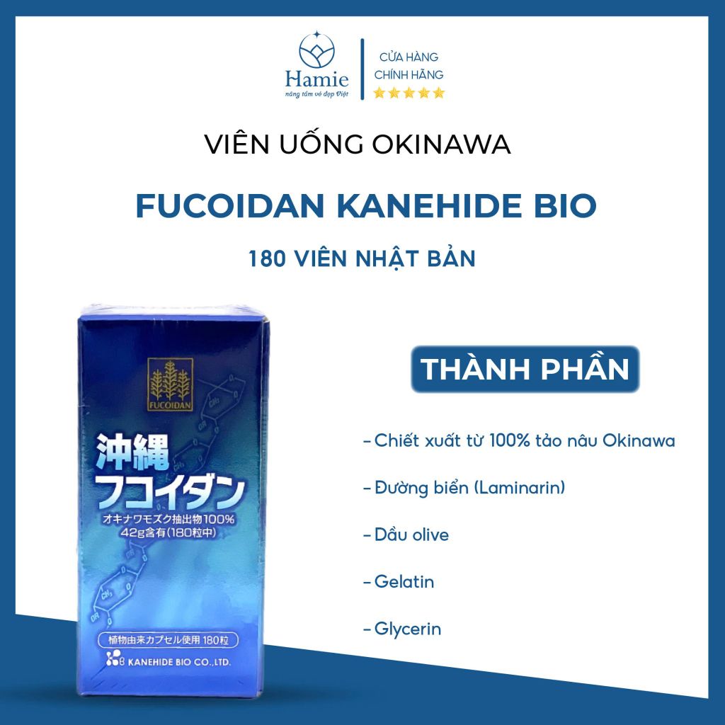 Viên Uống Okinawa Fucoidan Kanehide Bio 180 Viên Nhật Bản