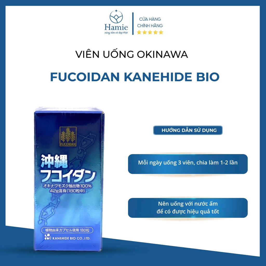 Viên Uống Okinawa Fucoidan Kanehide Bio 180 Viên Nhật Bản