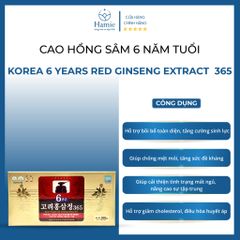 Cao Sâm 365 Hồng Sâm 6 Năm Tuổi Korea 240gr x 4 Lọ Hàn Quốc