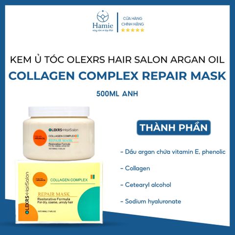 Ủ Tóc Olexrs Hair Salon Argan Oil Collagen Complex 500ml Anh