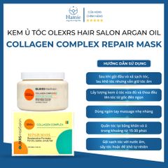 Olexrs Ủ Tóc Phục Hồi Hair Salon Argan Oil Collagen Complex 500ml Anh