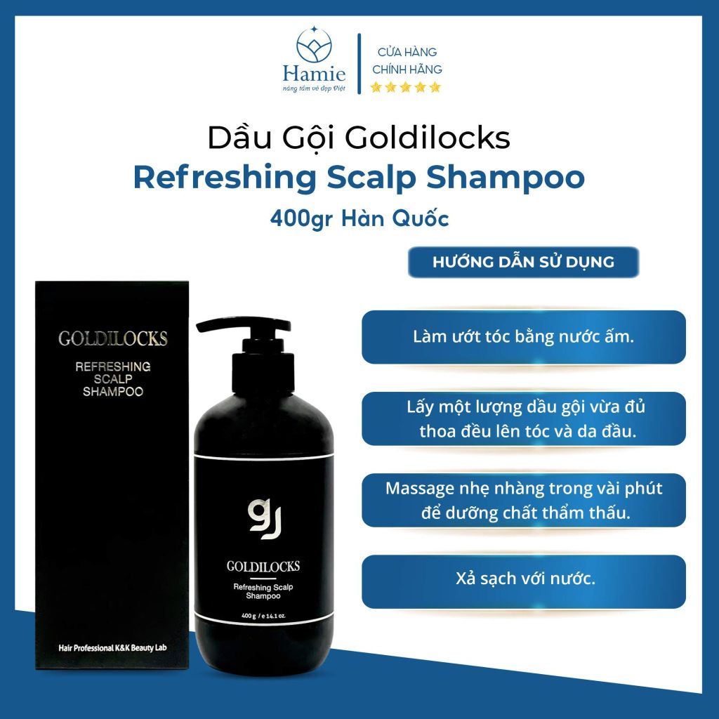 Dầu Gội Goldilocks Refreshing Scalp Shampoo 400gr Hàn Quốc