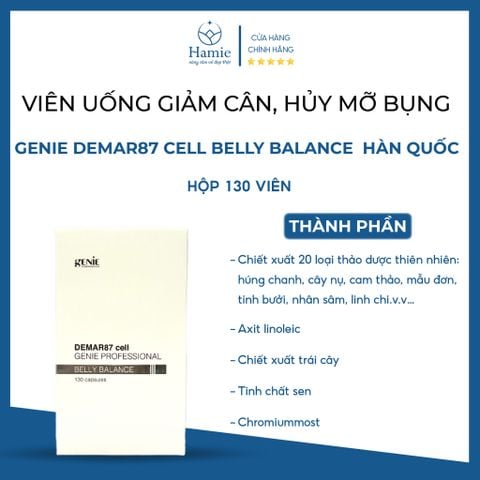 Genie Giảm Mỡ Bụng Demar87 Cell Belly Balance 130 Viên Hàn Quốc