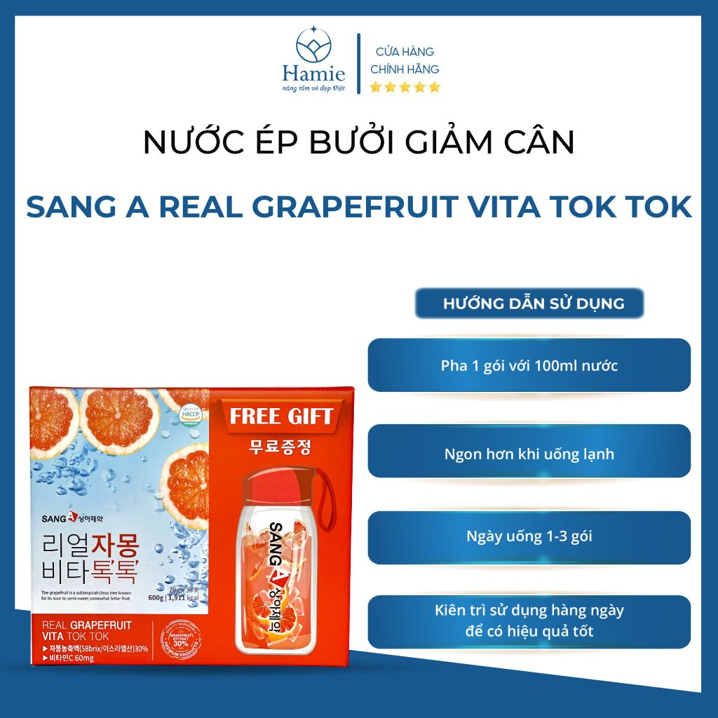 Nước Ép Bưởi Giảm Cân Sang A Real Grapefruit Vita Tok Tok Hàn Quốc