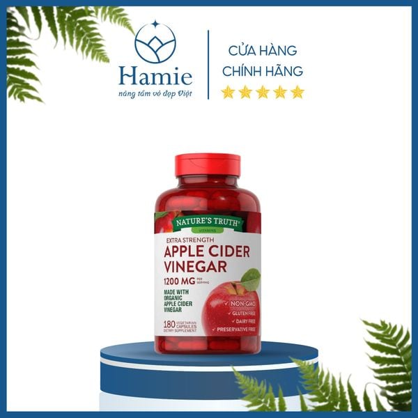 Viên Uống Giảm Cân Giấm Táo Apple Cider Vinegar 1200mg 180 Viên Mỹ