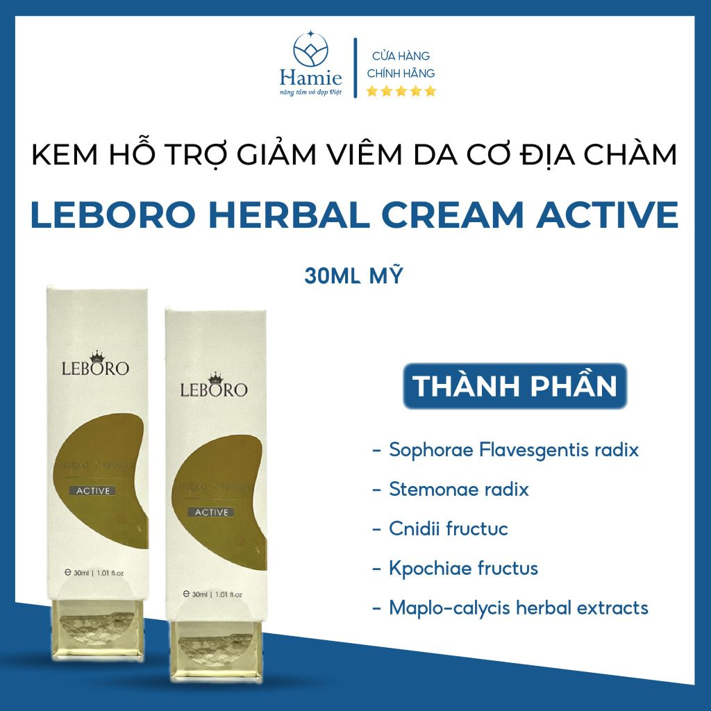 Kem Chàm Leboro Herbal Cream Hỗ Trợ Giảm Viêm Da Cơ Địa 30ml Mỹ