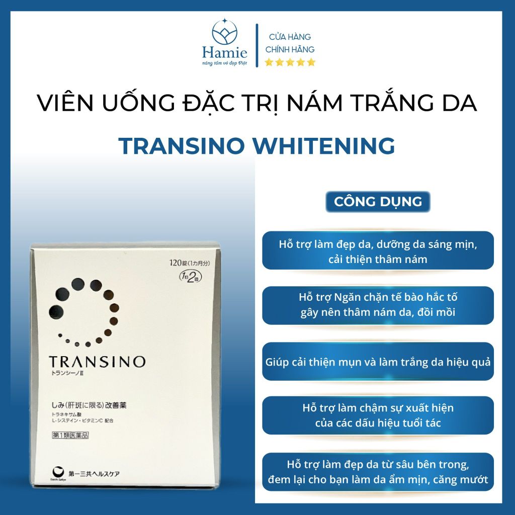 Viên uống trắng da Transino White C 120 Viên Nhật Bản