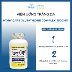 Viên Uống Trắng Da Ivory Caps Glutathione Complex 1500mg 60 Viên Mỹ