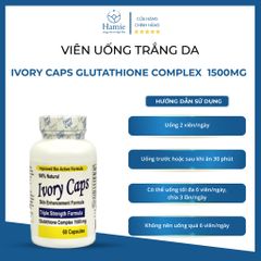 Viên Uống Trắng Da Ivory Caps Glutathione Complex 1500mg 60 Viên Mỹ