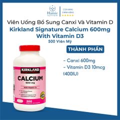 Canxi Và Vitamin D Kirkland Mỹ Signature 500 Viên