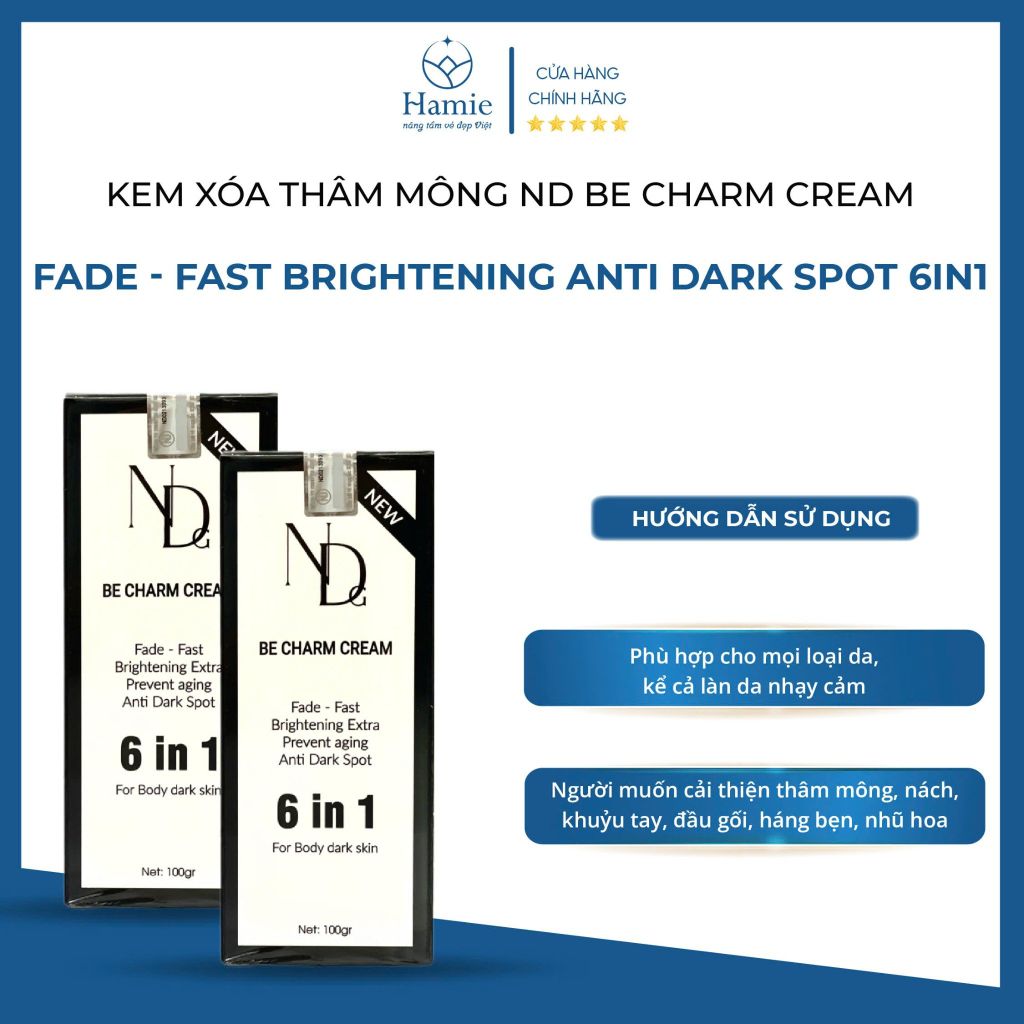 Kem Giảm Thâm Be Charm Cream 6in1 For Body Dark Skin 100gr Việt Nam