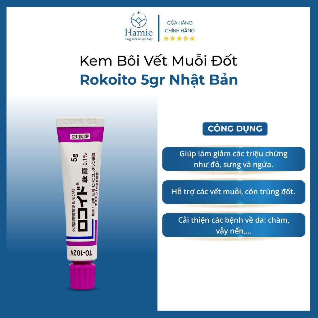 Kem Bôi Vết Muỗi Đốt Rokoito 5gr Nhật Bản