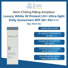 Kem Chống Nắng Ampleur Luxury White W Protect UV+ Ultra-light 30gr Nhật Bản