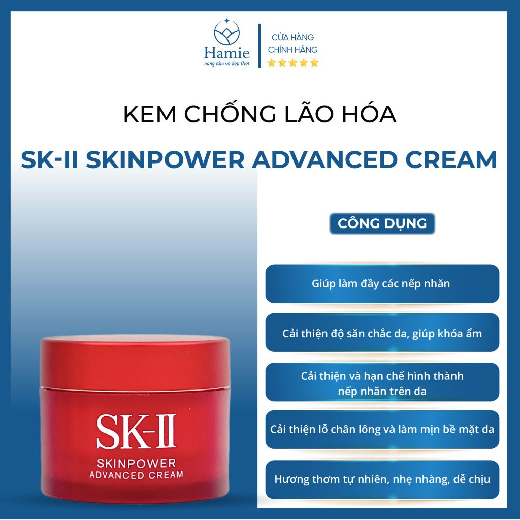 Kem Dưỡng Da SK-II Chống Lão Hóa Skinpower Advanced Cream 15gr Nhật Bản