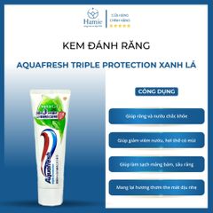 Kem Đánh Răng Aquafresh Nhật Bản Triple Protection Xanh Lá 140gr
