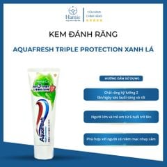 Kem Đánh Răng Aquafresh Nhật Bản Triple Protection Xanh Lá 140gr