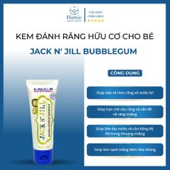 Kem Đánh Răng Cho Bé Jack N' Jill BubbleGum Hữu Cơ Úc 50gr