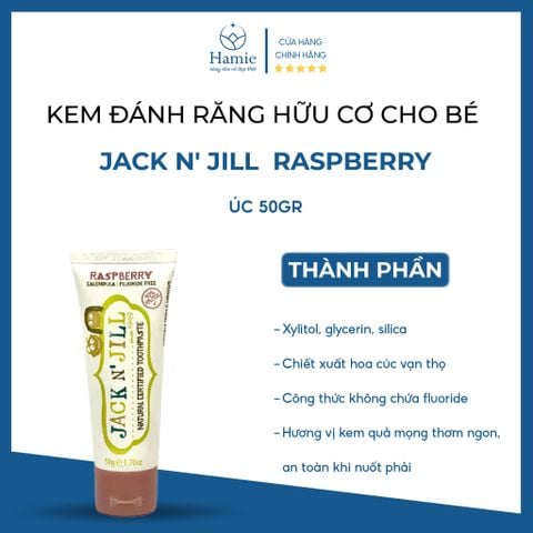 Kem Đánh Răng Trẻ Em Jack N' Jill  Raspberry Úc 50gr