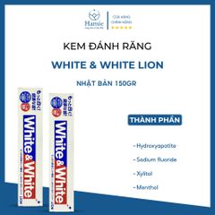Kem Đánh Răng Lion White & White Nhật Bản 150gr
