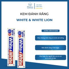 Kem Đánh Răng Lion White & White Nhật Bản 150gr