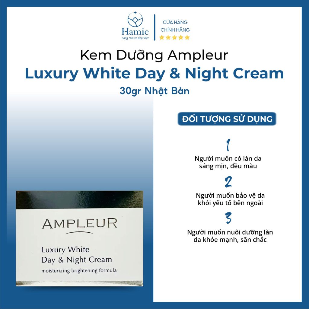 Kem Dưỡng Ampleur Nhật Trắng Da Ngày Và Đêm 30gr