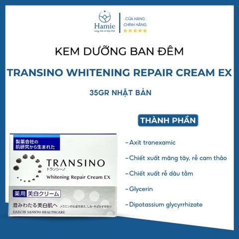 Kem Đêm Transino Whitening Repair Cream EX 35gr Nhật Bản