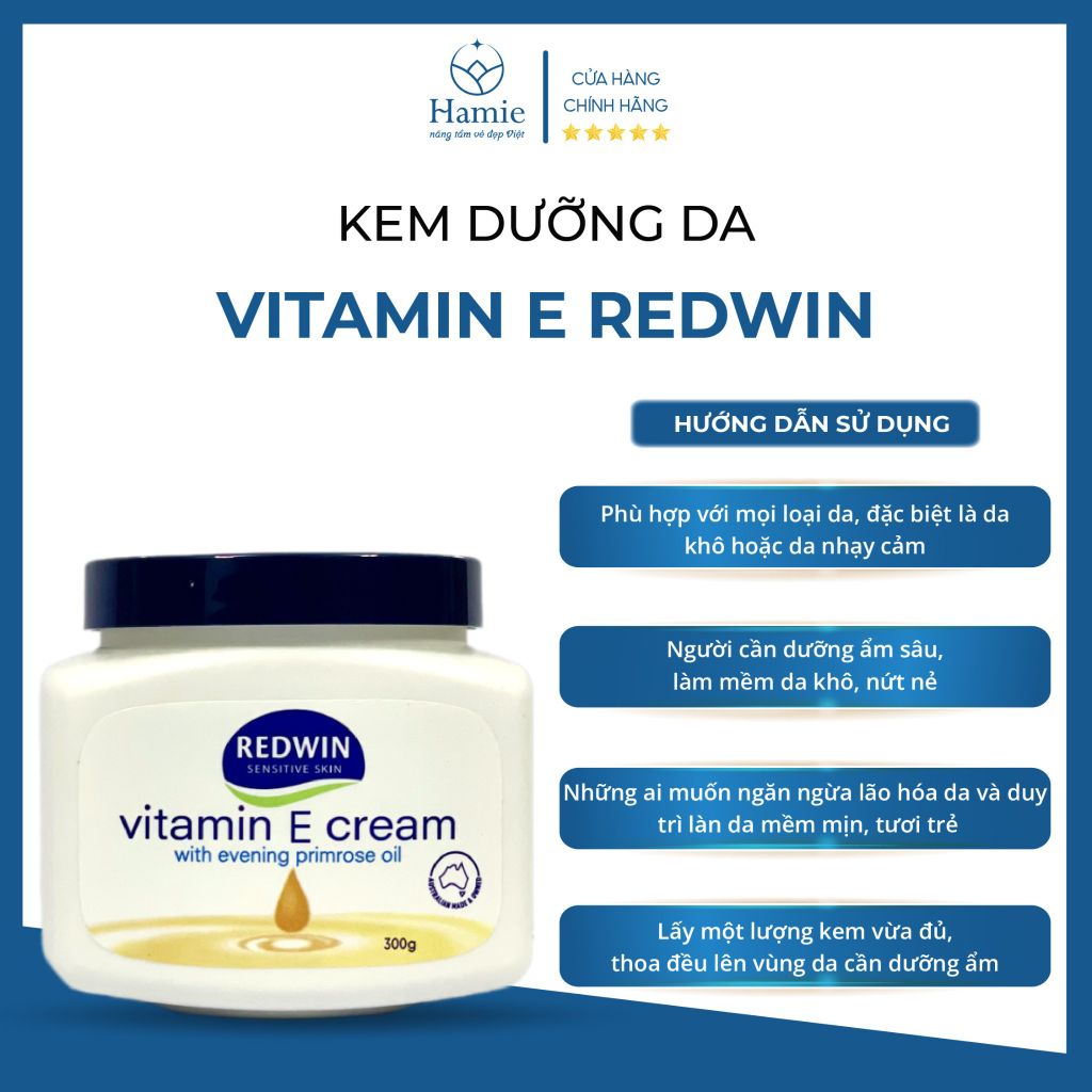 Kem Dưỡng Da Vitamin E RedWin 300gr Úc
