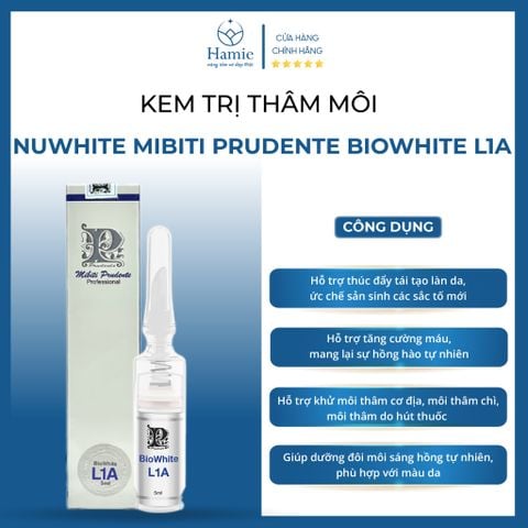 Hồng Môi L1A Kem Nuwhite Mibiti Prudente BioWhite 5ml Mỹ