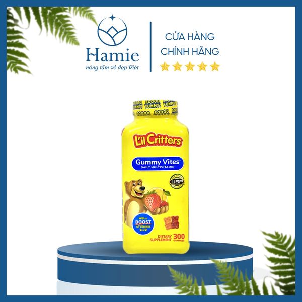 Kẹo Dẻo Gấu Gummy L’il Critters MultiVitamin 300 Viên Mỹ