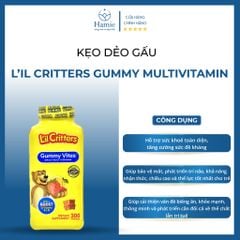 Kẹo Dẻo Gấu Gummy L’il Critters MultiVitamin 300 Viên Mỹ