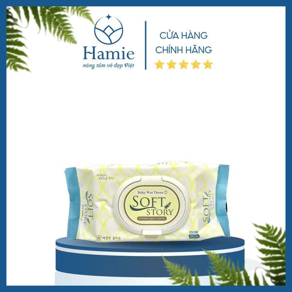 Giấy Ướt Cho Bé Baby Wet Tissue Soft Story 100 Tờ Hàn Quốc