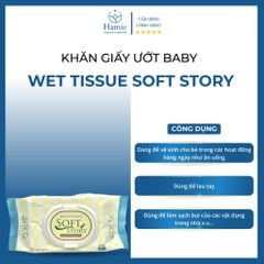 Giấy Ướt Cho Bé Baby Wet Tissue Soft Story 100 Tờ Hàn Quốc