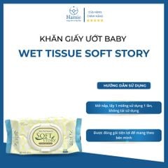 Giấy Ướt Cho Bé Baby Wet Tissue Soft Story 100 Tờ Hàn Quốc