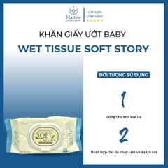 Giấy Ướt Cho Bé Baby Wet Tissue Soft Story 100 Tờ Hàn Quốc