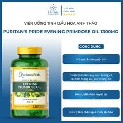 Tinh Dầu Hoa Anh Thảo Evening Primrose Oil  1300mg 120 Viên Mỹ