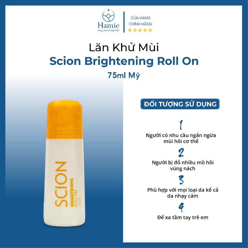 Scion Chính Hãng Lăn Khử Mùi Brightening Roll On 75ml