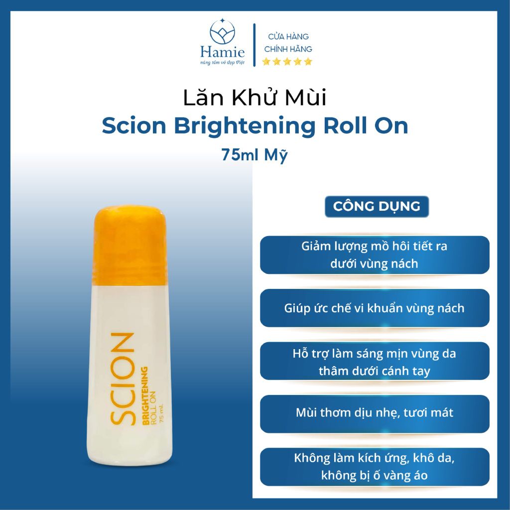 Scion Chính Hãng Lăn Khử Mùi Brightening Roll On 75ml