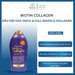Biotin Collagen Tím Dầu Gội OGX Thick & Full Biotin & Collagen 577ml Mỹ