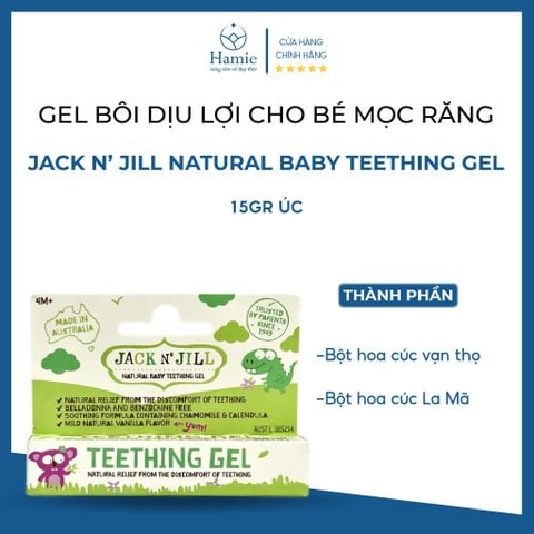 Gel Bôi Jack N’ Jill Dịu Lợi Cho Bé Mọc Răng Natural 15gr Úc
