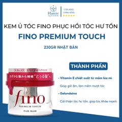 Dầu Dưỡng Tóc Fino Premium Phục Hồi Tóc Hư Tổn 230gr Nhật Bản