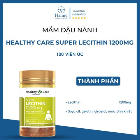 Mầm Đậu Nành Úc Tăng Vòng 1 Healthy Care 100 Viên Úc