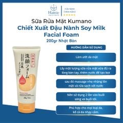 Sữa Rửa Mặt Kumano Chiết Xuất Đậu Nành Soy Milk Facial Foam 200gr Nhật Bản