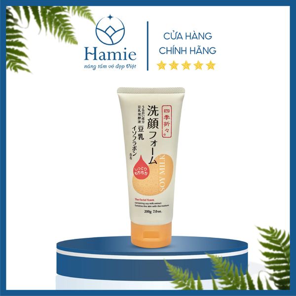 Sữa Rửa Mặt Kumano Chiết Xuất Đậu Nành Soy Milk Facial Foam 200gr Nhật Bản