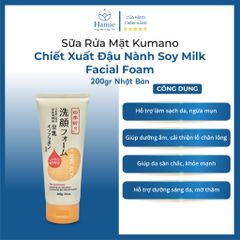 Sữa Rửa Mặt Kumano Chiết Xuất Đậu Nành Soy Milk Facial Foam 200gr Nhật Bản